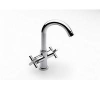 Roca A5A3043C00 Loft - Mezclador bimando para lavabo con desagüe automático y enlaces de alimentación flexibles