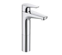 Roca A5A3790C00 Mezclador Lavabo, Caño Alto, Cuerpo Liso, Cold Start, Colección Atlas, Cromado
