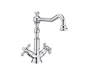 Roca A5A384BC00 Mezclador Bimando Lavabo Caño Alto Carmen, Cromado