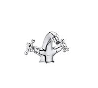 Roca A5A6A4BC00 Mezclador bimando para bidé con desagüe Click-clack, Cromado