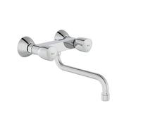 Roca A5A768EC00 Mezclador Bimando Fregadero/Lavadero, Caño Inferior, Coleccion Brava, Cromado