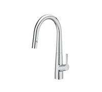 Roca A5A812AC00 Mezclador Cocina, Syra, Caño Extraible Ducha, Cold Start, Cromo