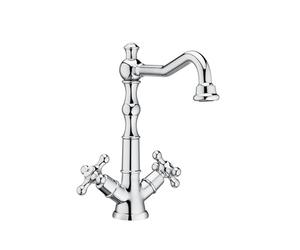 Roca A5A844BC00 Mezclador Bimando Cocina, Coleccion Carmen, Caño Giratorio, Cromo