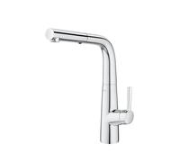 Roca A5A852AC00 Mezclador Cocina, Syra, Caño Extraible Ducha, Cold Start, Caño L, Cromo