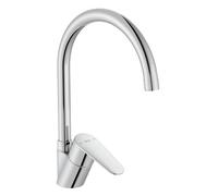 Roca A5A8E4FC00 Mezclador Cocina, Coleccion Victoria Plus, Cromado | Caño Alto Giratorio, Recubrimiento EverShine, Giro Suave y Preciso, Instalación Fácil y Rápida, Aireador Integrado