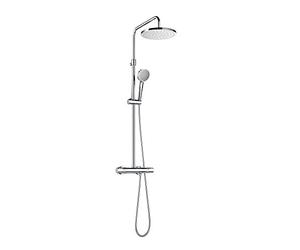 Roca A5A9780C00 Columna Ducha Termostatica, Even-T Round, 600x1350mm, Cromo