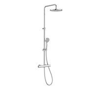 Roca Even-t Round conjunto de ducha a pared con termostato con rociador con efecto lluvia cromo A5A9A2EC00