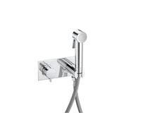 Roca A5B9361C00 Be Fresh Kit Griferia De Inodoro-Bidet Empotrado Con Placa, Metálico