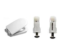 Roca A801461004 Asiento Y Tapa, Modelo Giralda, Blanco + Ai0002400R Fijación Bisagra Asiento, 2 Unidades