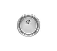 Roca A870810453 - Inoxidable Redondo Ø450 Aparato - Fregadero - De Acero Inoxidable - Modelo Ruedo Y Redondo - Para Encastrar, Con Rebosadero