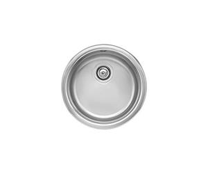 Roca A870810453 - Inoxidable Redondo Ø450 Aparato - Fregadero - De Acero Inoxidable - Modelo Ruedo Y Redondo - Para Encastrar, Con Rebosadero