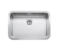 ROCA BERLIN A871701B00 Fregadero de acero inxodable una cubeta de 76 cm con acabado en color cromo - Sin sifón