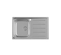 Roca A873801A01 Fregadero 1 Cubeta 1 Escurridor Derecha, Victoria 80 ED, Acero Inox