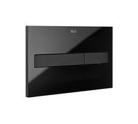 Roca A890188308 Placa de accionamiento PL7 Dual One con descarga dual con acabados Negro Cristal