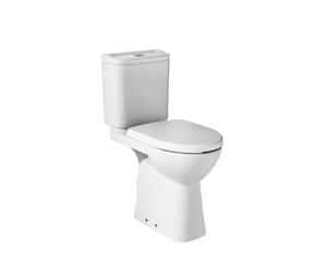 Roca Access Inodoro con salida horizontal de 67 cm fabricado en porcelana de color blanco - Sin asiento ni tapa / Inferior