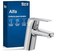 Roca A5A3L25C00 Mezclador Lavabo, Cuerpo Liso, Coleccion Alfa, Cromo