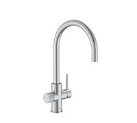 Roca Aquafy Grifo de Cocina con Filtro de Agua Integrado, Doble Salida para Agua Filtrada y Corriente, Filtro de 5 Etapas Incluido. Acabado Cromado A5A8B3GC00