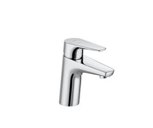 Roca Atlas Grifería para lavabo con tecnología Cold Start, grifo monomando de repisa con enlaces de alimentación flexibles, mezclador para cuarto de baño de fácil instalación, cromado, A5A3290C00