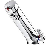 Roca Avant - grifo temporizado de repisa para lavabo con pulsador y maneta lateral para regulación de temp . Griferías hidrosanitarias especiales. Ref A5A3179C00