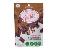 Roca-Bocados de chocolate amargo, bocados de chocolate crujiente con almendras de California, chocolate amargo, 4.4 onzas (paquete de 1)