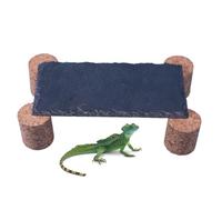 Roca Calefactora para Tortugas | Roca para Terrario con Soporte De Corcho para Reptiles,Resistente Humedad Y Diseño Natural para Hábitat Escalada En Terrarios Acuarios De Lagartos Serpientes