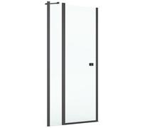 Roca Capital puerta de ducha 100 cm oscilante negro mate/vidrio transparente AM4610016M