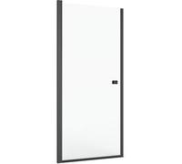 Roca Capital puerta de ducha 100 cm oscilante negro mate/vidrio transparente AM4710016M