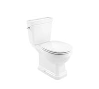 Roca Carmen Inodoro completo con tecnología Rimless de 67 cm fabricado en porcelana de color blanco - Gris oscuro