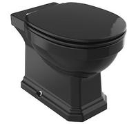 Roca Carmen taza de inodoro de pie sin reborde negro brillante A3440A9560
