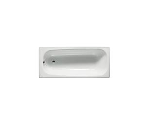 ROCA CONTESA Bañera de forma rectangular de 170 cm fabricada en acero de color blanco - Con válvula automática sin sifón / Con 1 faldón frontal y 2 faldones laterales