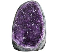 Roca de cristal de amatista, geoda de amatista natural de 100-300 g, cristales y piedras de energía positiva para la decoración del hogar de la oficina del automóvil, utilización interna