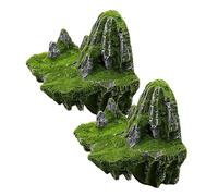Roca de Reptil | 2 Piezas de de Toma de Sol para Escalar Musgo Realista - Flotante 3D de Escalada de Reptiles de Resina - para de Tanque de Peces de Acuario de Terrario de S