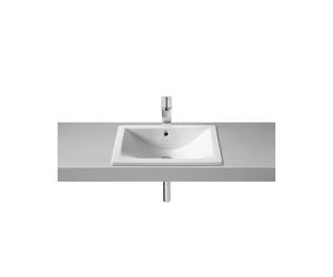 ROCA DIVERTA A327114000 Lavabo para instalación sobre encimera de 50 cm fabricado en porcelana de color blanco