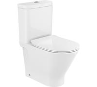 Roca Gap Round taza de inodoro compacto blanco A3420N7000