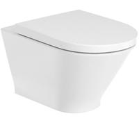 Roca The Gap Round Pack de inodoro Rimless suspendido y cisterna compacta empotrable doble descarga Basic WC One Compact - Sin tapa / Blanco