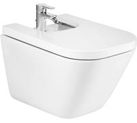 Roca,The Gap,SQUARE - Bidé suspendido sin tapa con fijaciones ocultas,Blanco,350mm x 540mm x 400mm,A357476000