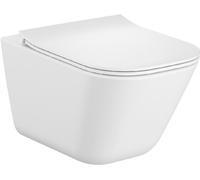 Roca,Clean Rim,SQUARE - Taza suspendida Rimless con fijaciones ocultas y salida horizontal,Blanco,350mm x 540mm x 400mm,A34647L000