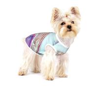 Roca geoda de ágata arcoíris,Camiseta de algodón sin Mangas para Mascotas, Chaleco Transpirable, Suave y elástico para Cachorros,M