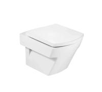Roca Hall - Inodoro de Suelo con Cisterna Empotrada, Salida Horizontal, Blanco - Asiento con tapa