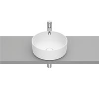 Roca Inspira lavabo 37x37 cm circular sobre encimera blanco A327523620