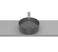 Roca Inspira lavabo 37x37 cm circular sobre encimera negro mate A327523640