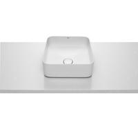 Roca Inspira lavabo 37x37 cm cuadrada sobre encimera blanco A327532000