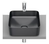 Roca Inspira lavabo 37x37 cm cuadrada sobre encimera gris/piedra A327532640