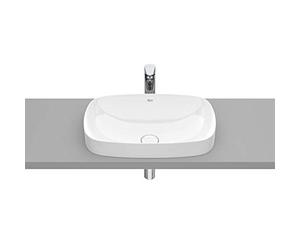 Roca,INSPIRA,SOFT - Lavabo de FINECERAMIC® de encimera,Blanco,550mm x 370mm x 75mm,A327504000