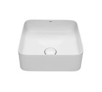 Roca,INSPIRA,SQUARE - Lavabo de FINECERAMIC® de sobre encimera,Blanco,370mm x 370mm x 140mm,A327532000
