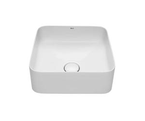 Roca,INSPIRA,SQUARE - Lavabo de FINECERAMIC® de sobre encimera,Blanco,370mm x 370mm x 140mm,A327532000