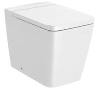 Roca,INSPIRA,SQUARE - Taza Rimless adosada a pared con salida dual para inodoro de tanque alto, tanque empotrable o fluxor. Incluye juego de fijación.,Blanco,360mm x 560mm x 400mm,A347537000