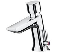 Roca Instant - grifo temporizado de repisa para lavabo con pulsador y limitador de caudal . Griferías hidrosanitarias especiales. Ref A5A3177C00