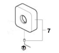 Roca - Kit Rosetón Even-T Square Recambio - Columna - De Ducha - Piezas Especiales . Recambios de columnas de ducha. Ref. AG0119003R