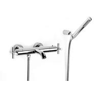 Roca Loft - grifo termostático exterior para baño y ducha con desviador-regulador de caudal, ducha de mano, . Griferías hidrosanitarias con montura cerámica. Ref.A5A1143C00